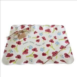 Mud Pie Ceramic Floral Sentiments Tray‎